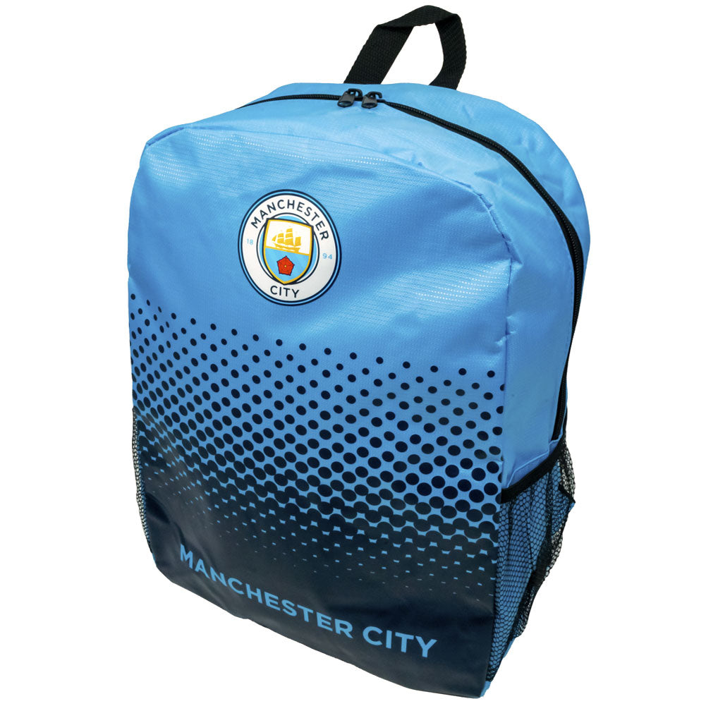 Stylish Manchester City FC Faded Design Backpack with Comfort Features