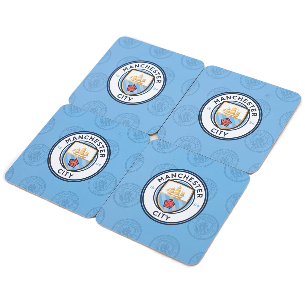 Manchester City Four-Piece Set of High-Quality Cork Coasters