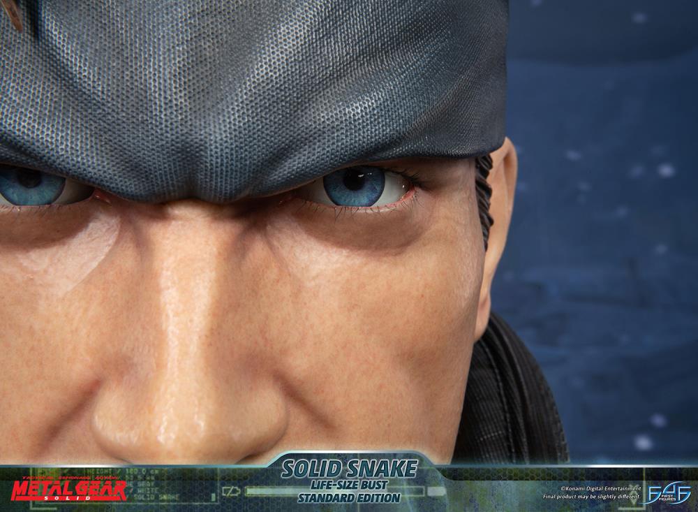 First4Figures Highly Detailed 1/1 Scale Life - Size Solid Snake Bust from Metal Gear Solid Video Game