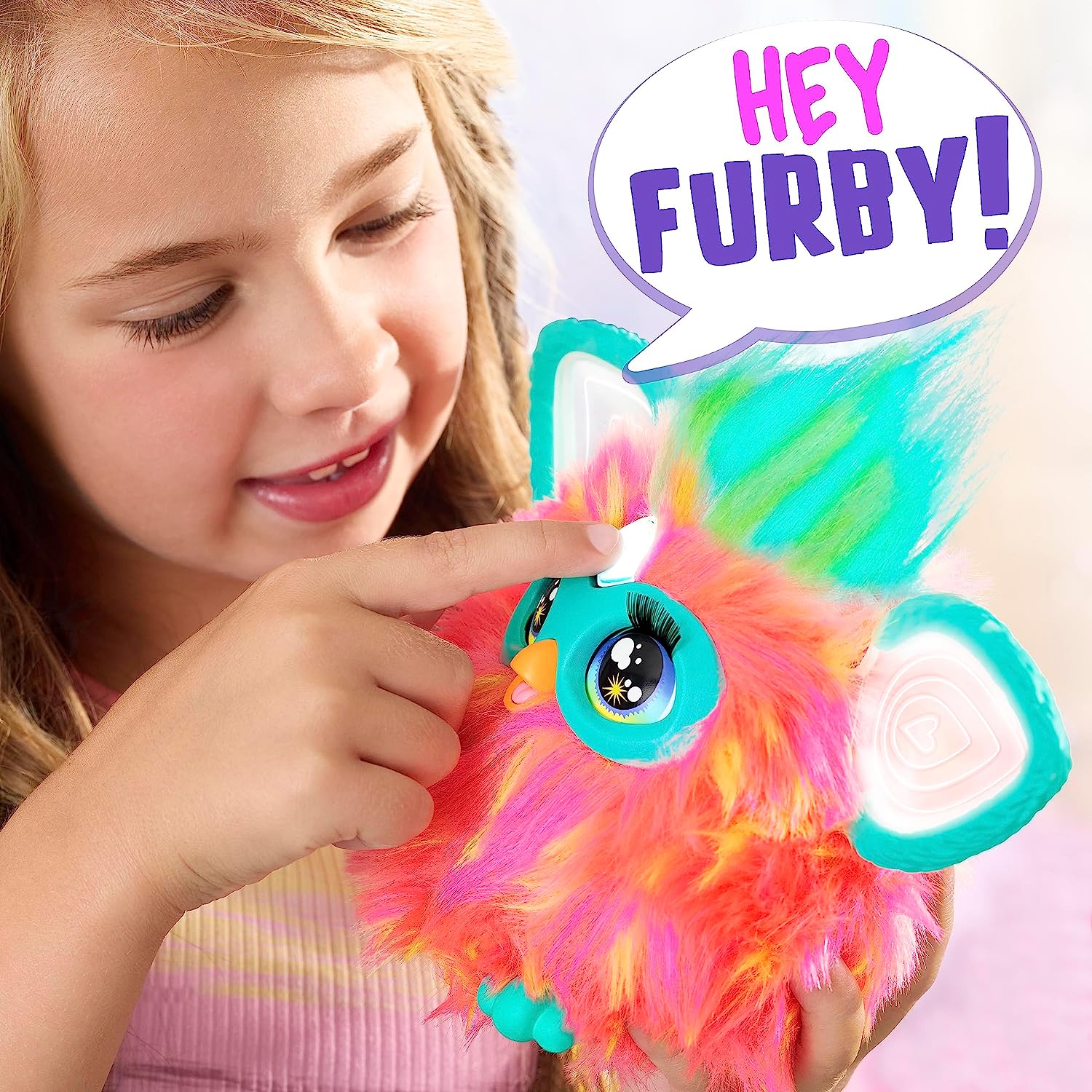Coral-Colored Interactive Electronic Furby Pet with Over 600 Phrases