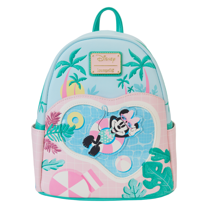 Loungefly Brand Minnie Mouse-Themed Vacation-Style Mini Backpack for Casual Outings