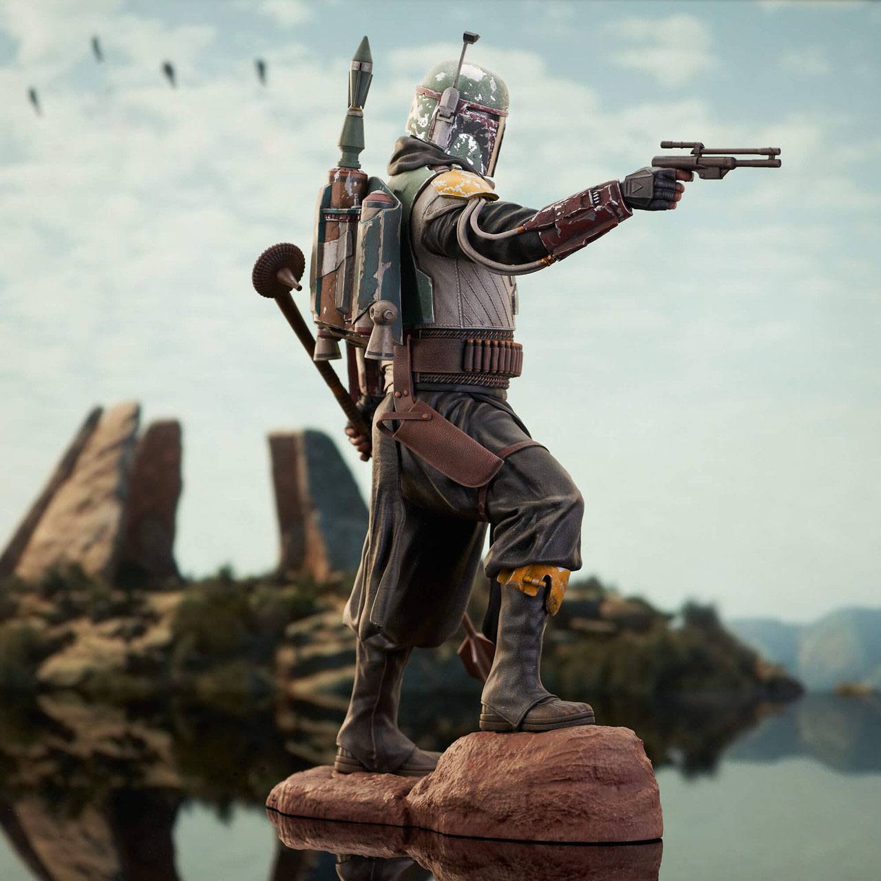 Gentle Giant Collectible Star Wars The Mandolorian Limited Edition Boba Fett Milestones Statue - Only 2000 Pieces Worldwide