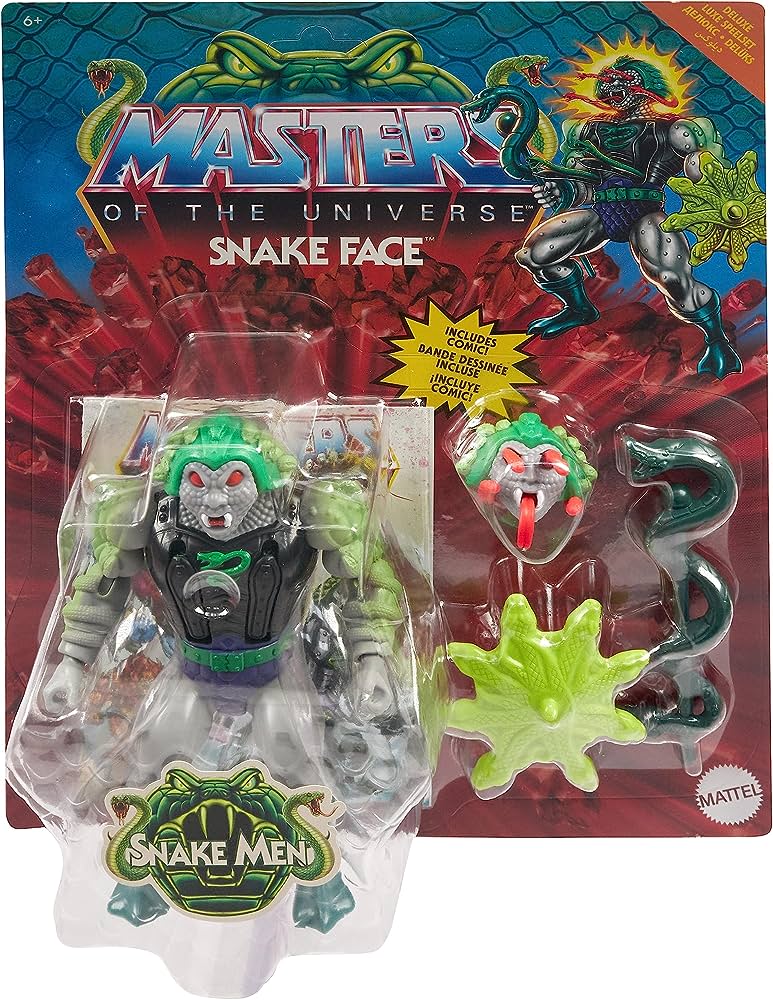 Masters of the Universe Origins Collectible Snake Face Action Figure for Fans