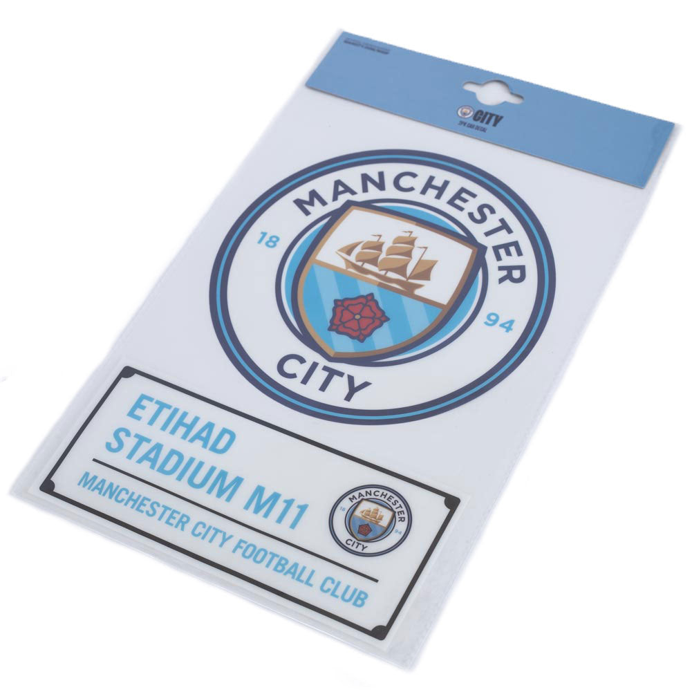 High - Quality Glossy Manchester City FC A4 - Sized Car Decals