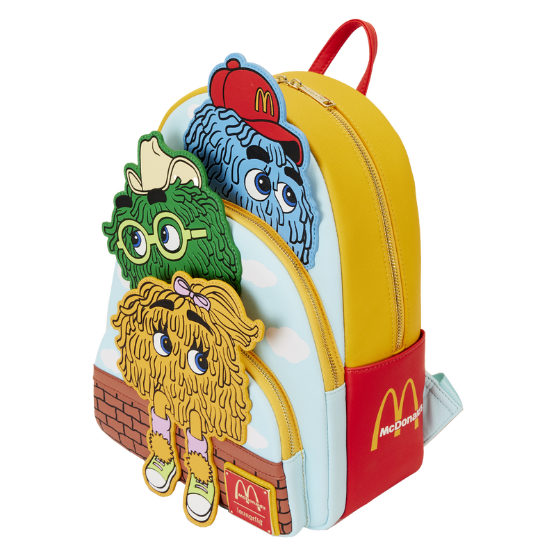 Loungefly Vintage McDonald's Fry Kids Adjustable Mini Backpack with Triple Pockets