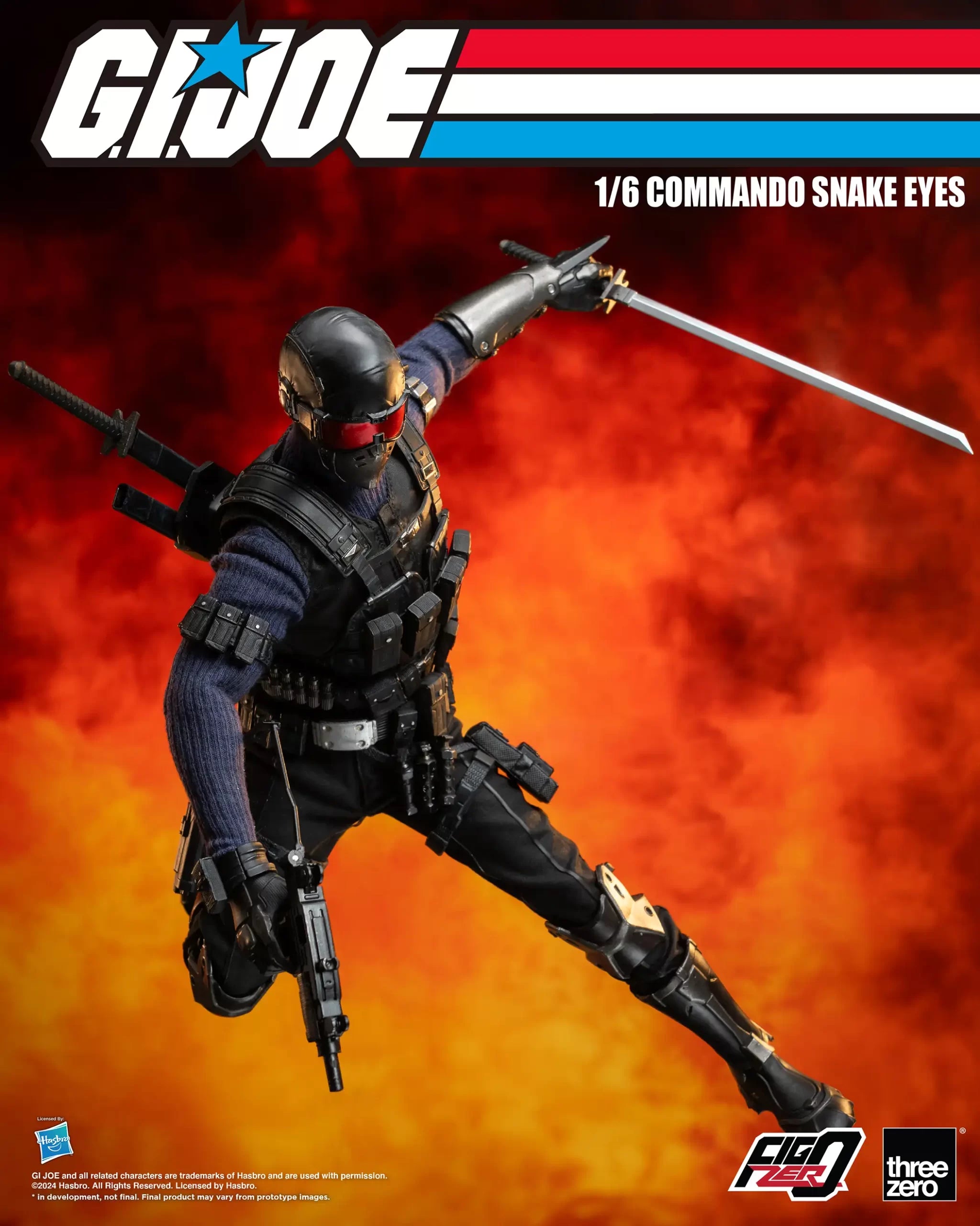 Threezero's FigZero 1/6 Scale G.I. Joe Commando Snake Eyes Collectible Figure