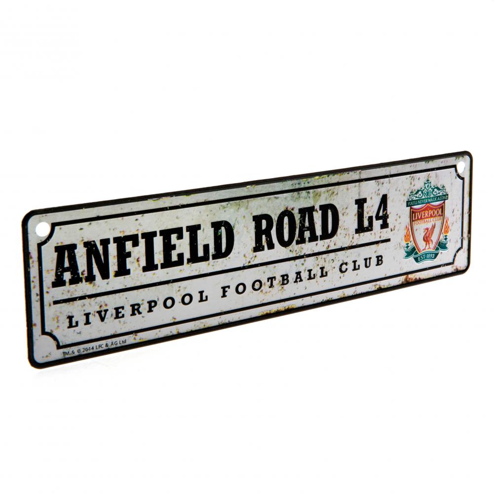 Retro Liverpool FC Anfield Road Window Sign for Display