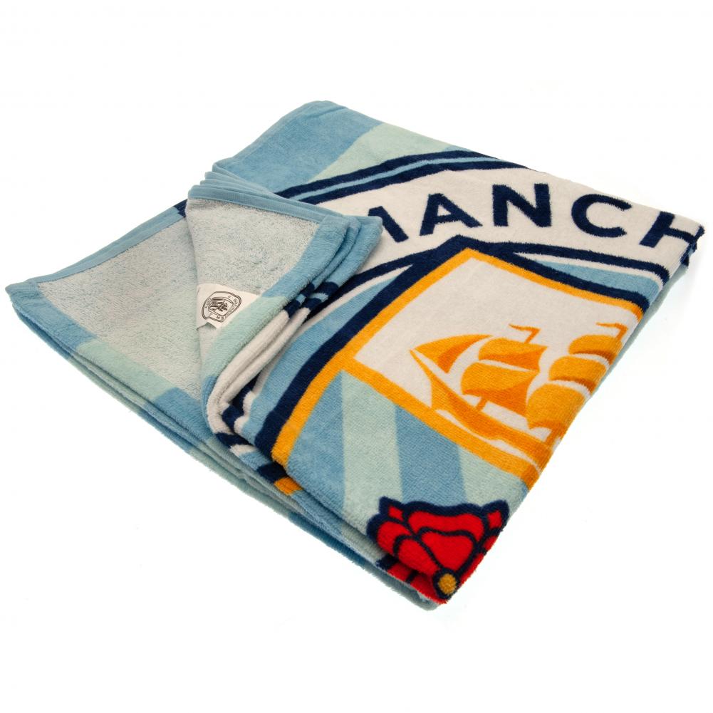 High - Quality Manchester City Football Club Cotton Velour Beach Towel