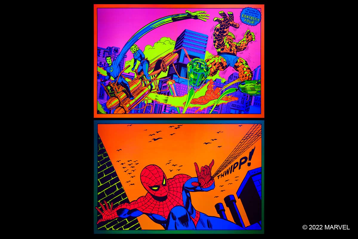 Marvel Classic Collectible Black Light Poster Portfolio Volume Two - A Must - Have for Comic Fans