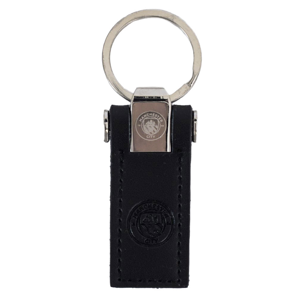 High - Quality Manchester City Football Club Leather Key Fob for Fans