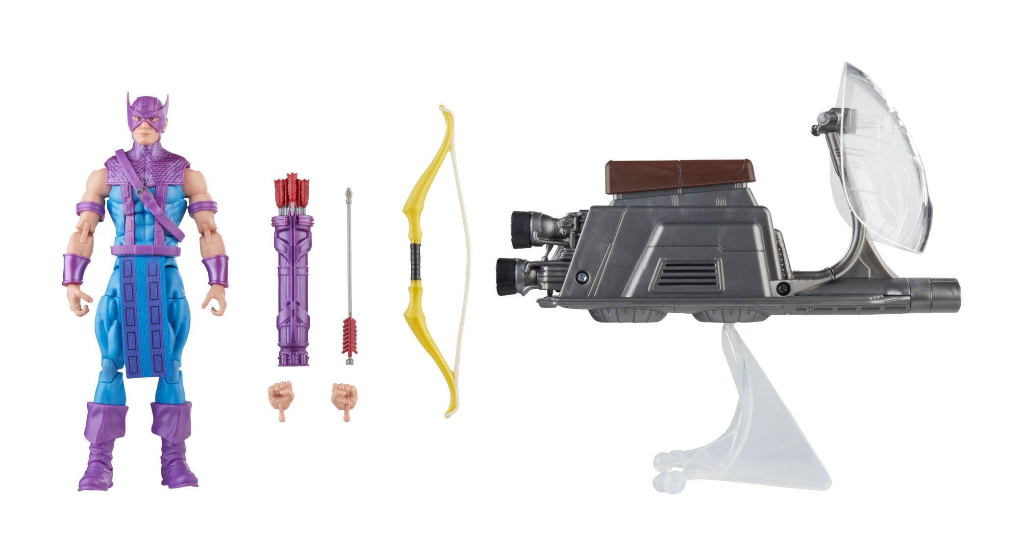 Hasbro's 6 - inch Marvel Legends Series Hawkeye with Sky - Cycle Collectible