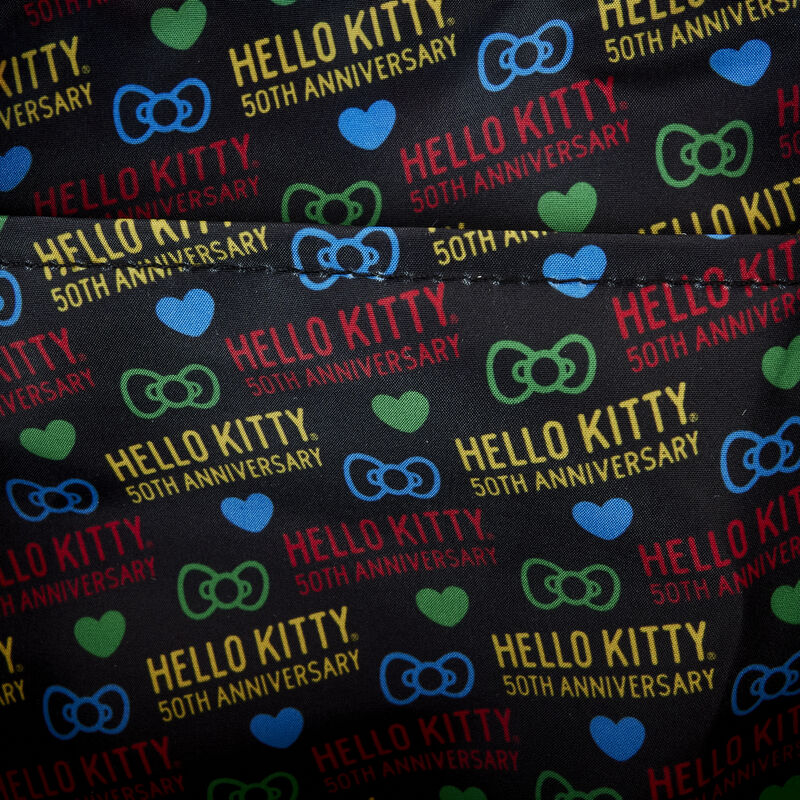 Loungefly Sanrio Hello Kitty 50th Anniversary All-Over Print Compact Nylon Mini Backpack