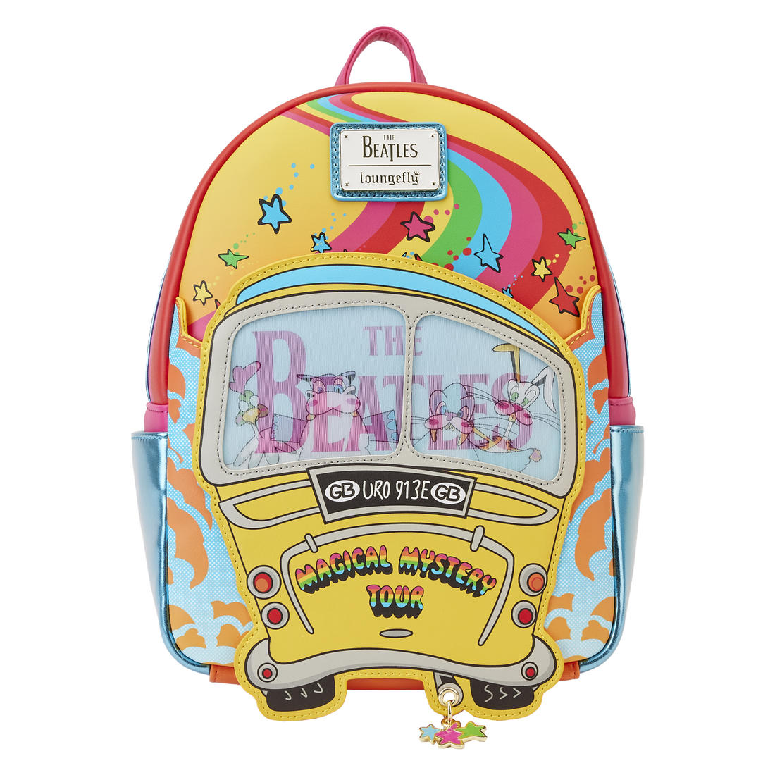 Loungefly Vegan Leather The Beatles Magical Mystery Tour Bus Mini Backpack