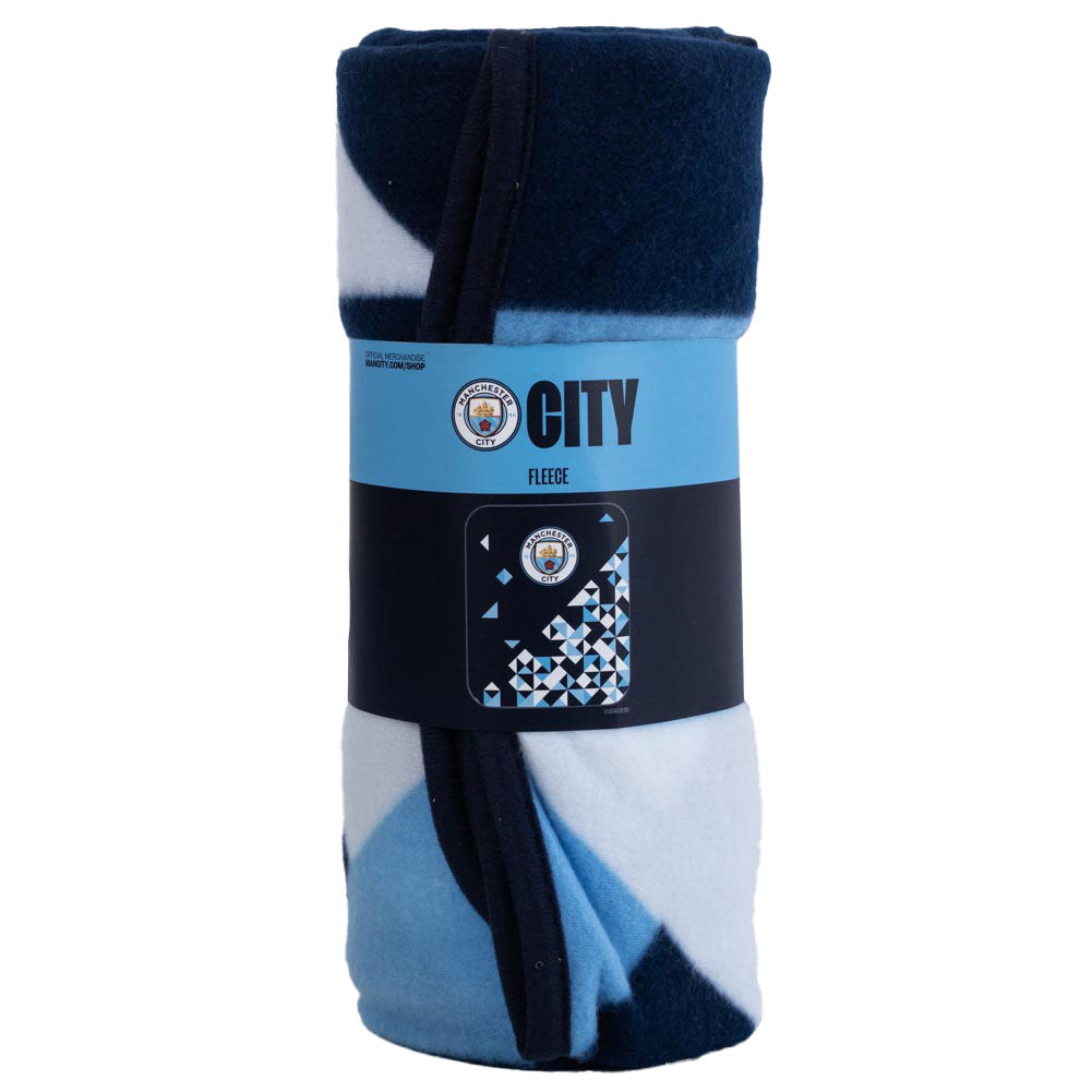 Soft and Warm Navy Blue Manchester City FC Particle Fleece Blanket