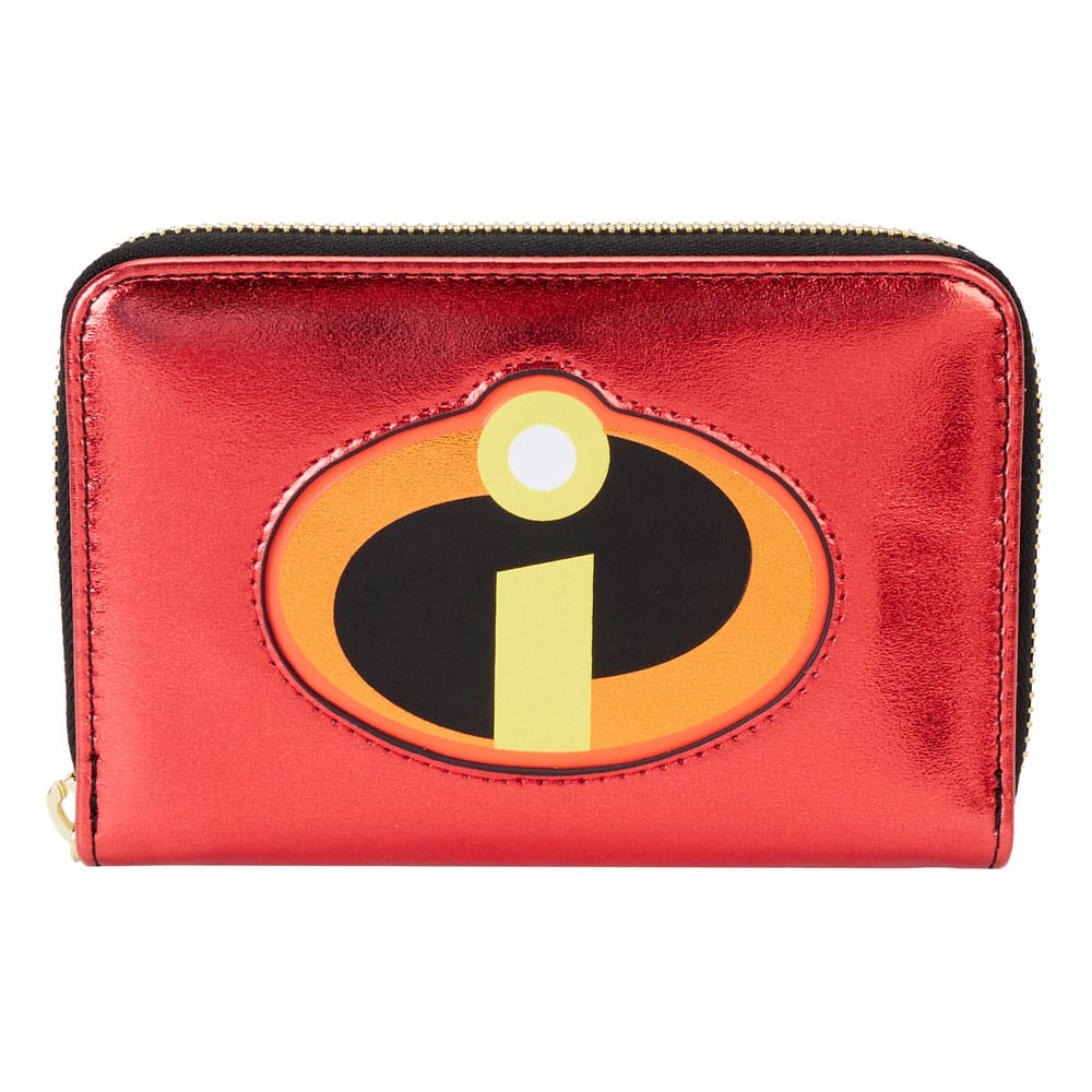 Loungefly Pixar Incredibles 20th Anniversary Glittery Metallic Zip-Around Cosplay Wallet