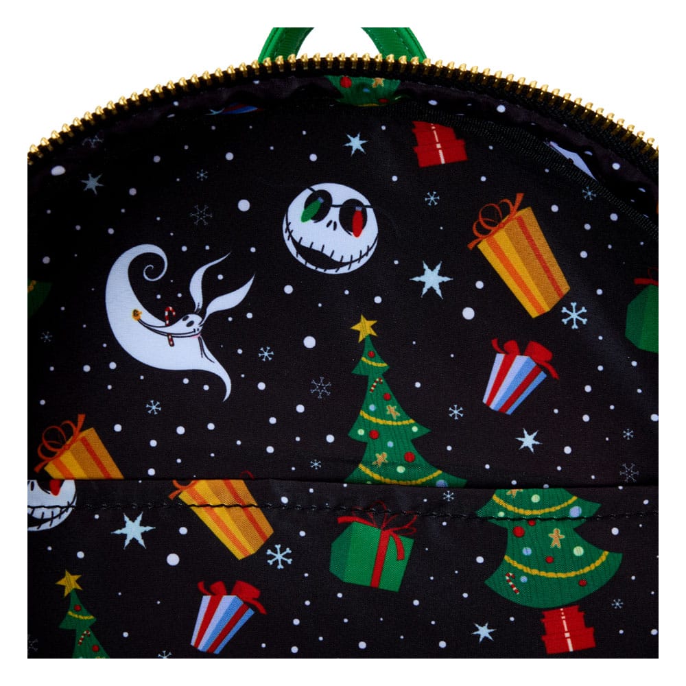 Loungefly Brand Disney The Nightmare Before Christmas Christmas Town Themed Fashionable Mini Backpack for Travel and Daily Use