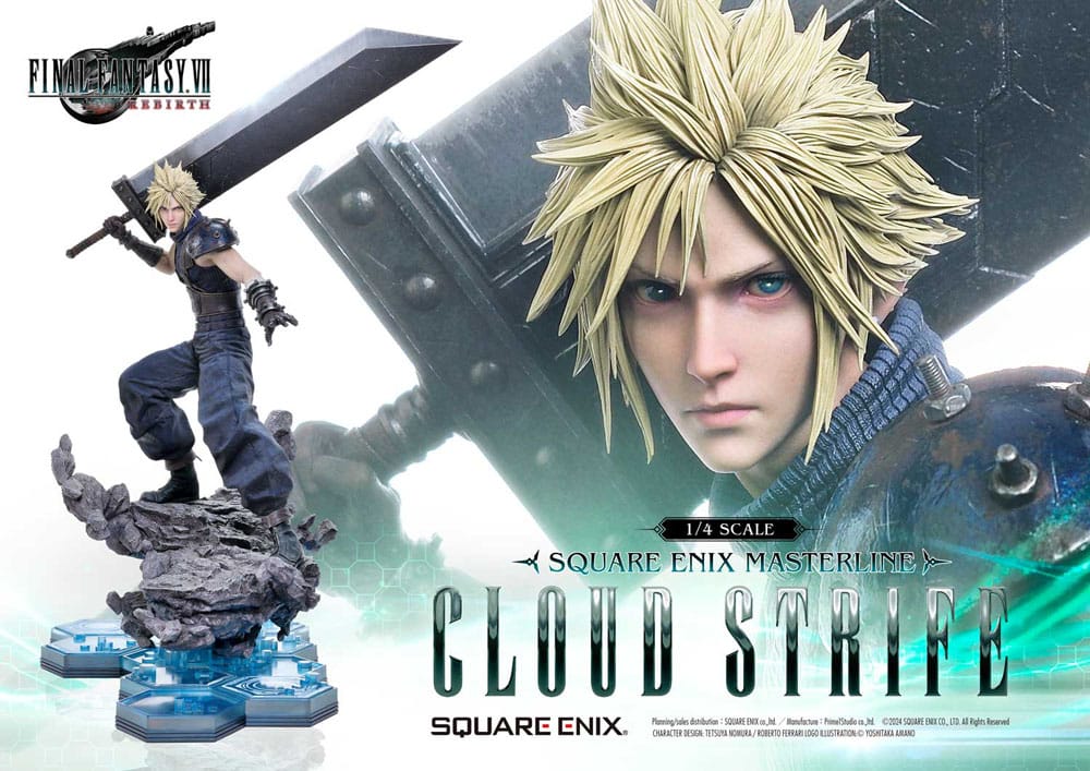 Square Enix Masterline Final Fantasy VII Rebirth Highly Detailed 1/4 Scale Collectible Statue of Cloud Strife