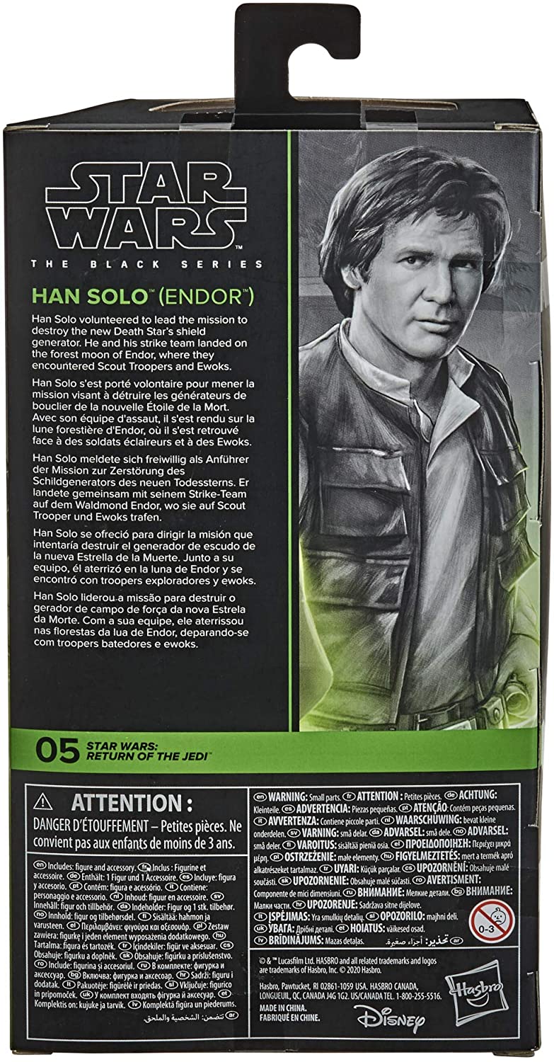 Hasbro Star Wars The Black Series 6-Inch Action Figure - Han Solo (Return of the Jedi) for Kids and Collectors