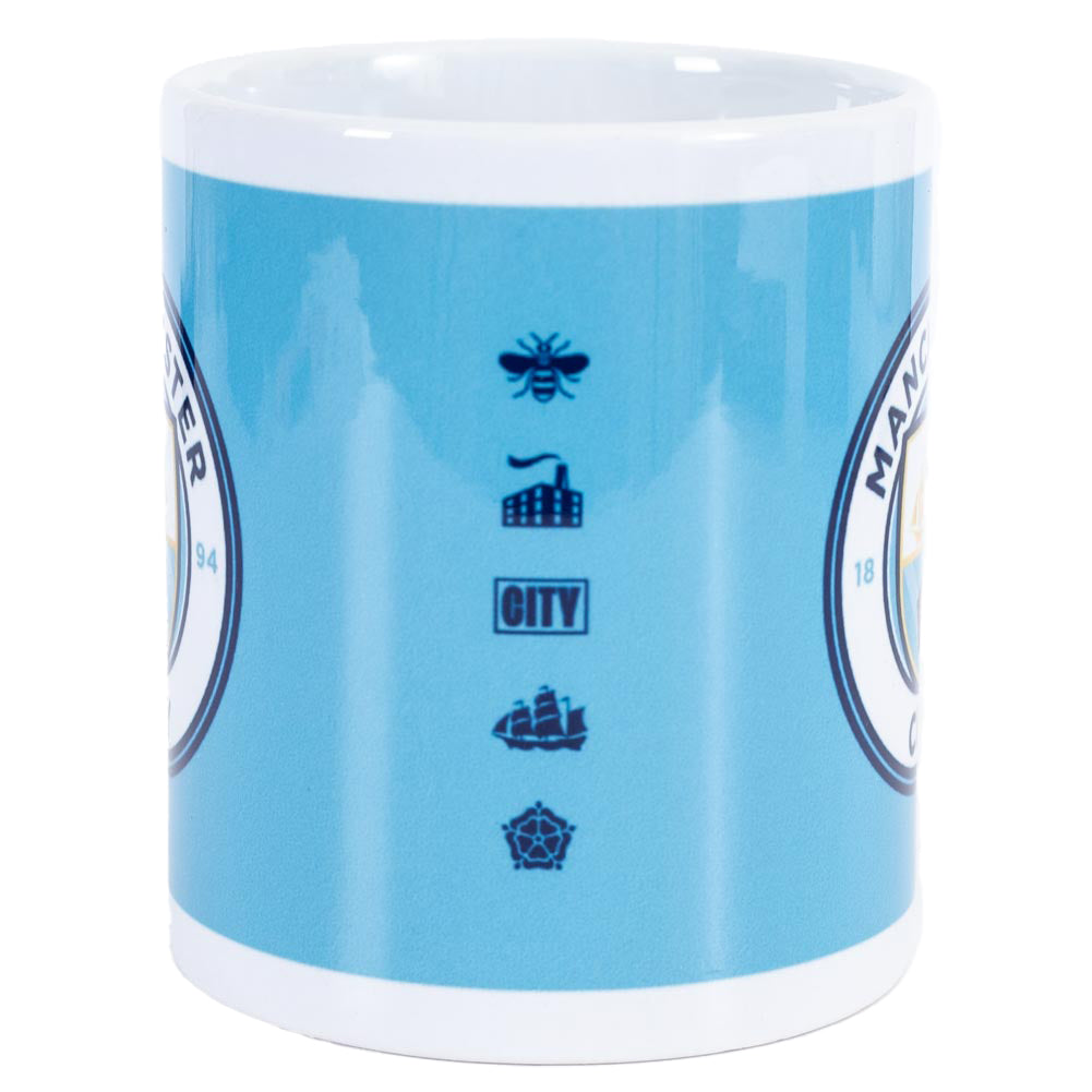 Authentic Manchester City Football Club Emblem Ceramic Coffee Mug for Daily Use