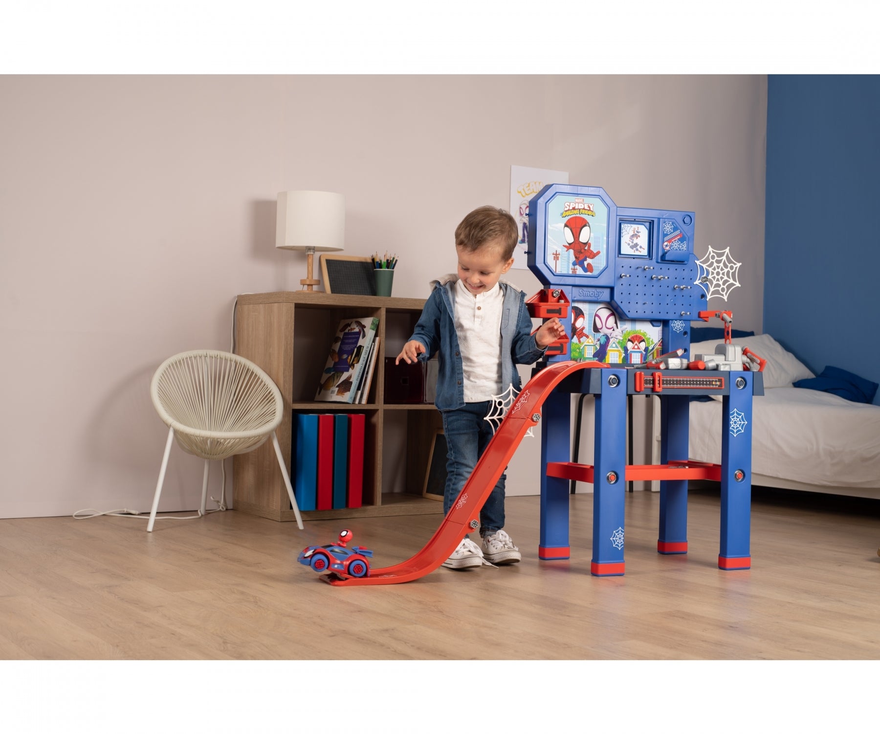 Marvel Spidey and His Superb Friends Building Bricolo Workbench Playset for Kids
