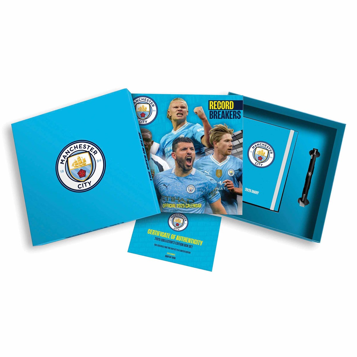 2025 Manchester City FC Musical Gift Box with Calendar and Diary