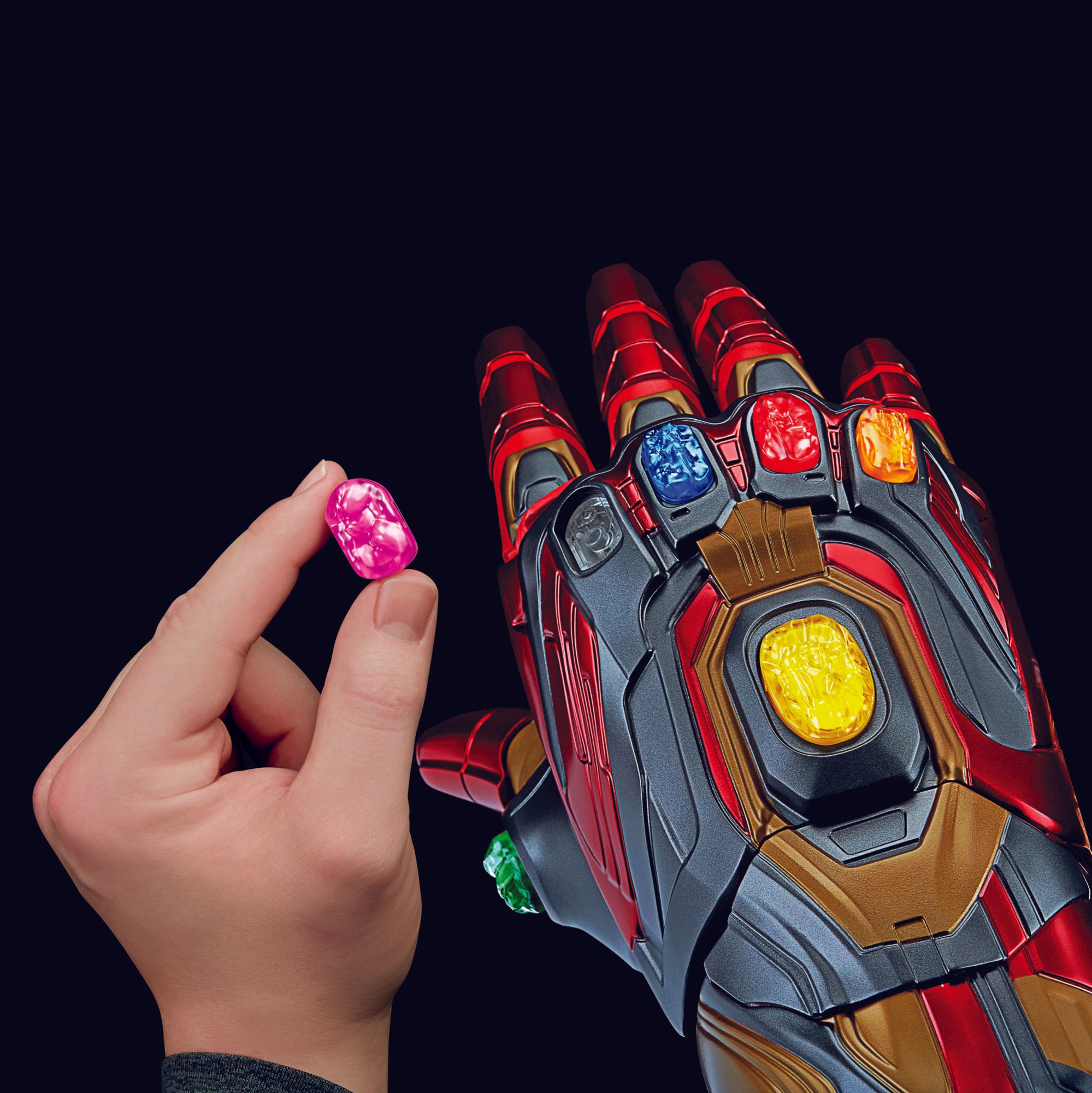 Hasbro's Premium Marvel Legends Series Articulated Electronic Iron Man Nano Gauntlet Collectible Toy