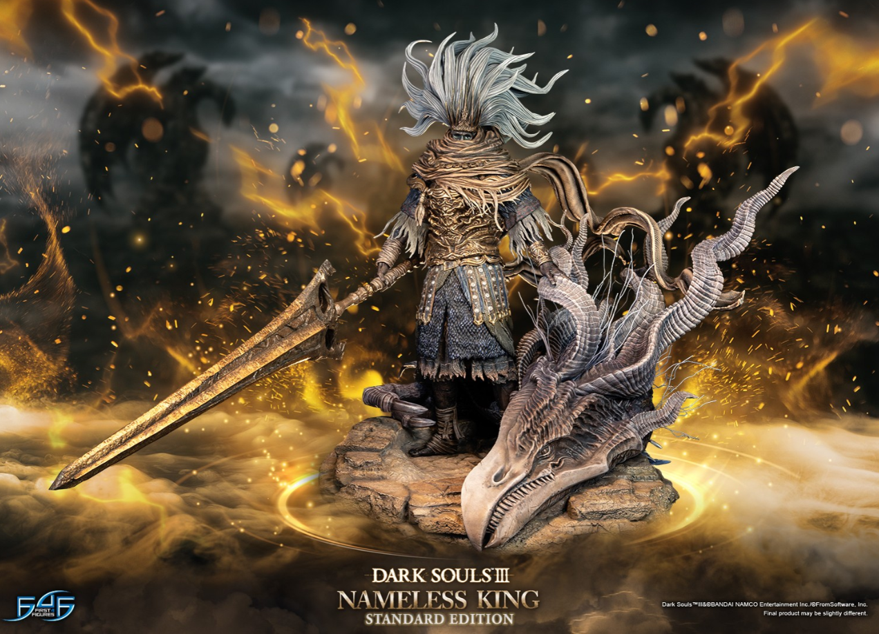 First4Figures Highly Detailed Resin Collectible Statue of Nameless King from Dark Souls III