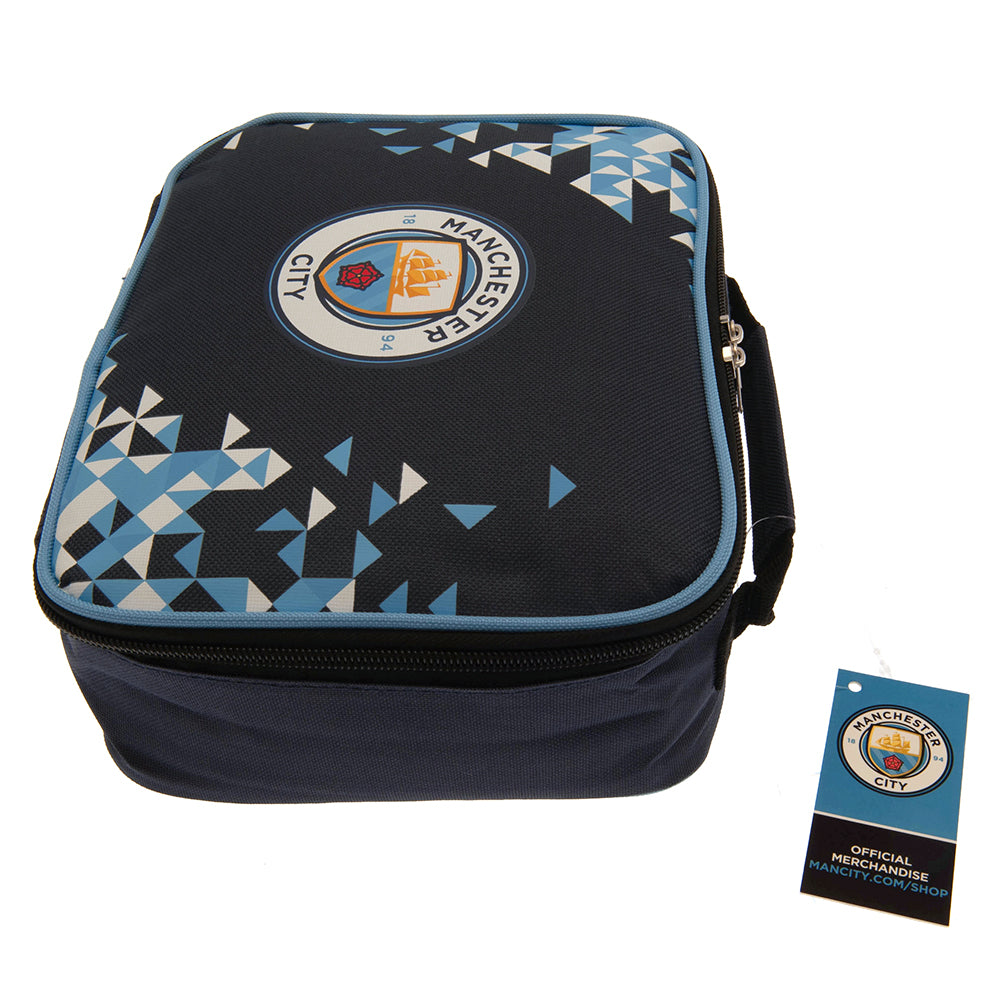 Manchester City FC Colorful Particle Design Double - Zipped Lunch Bag