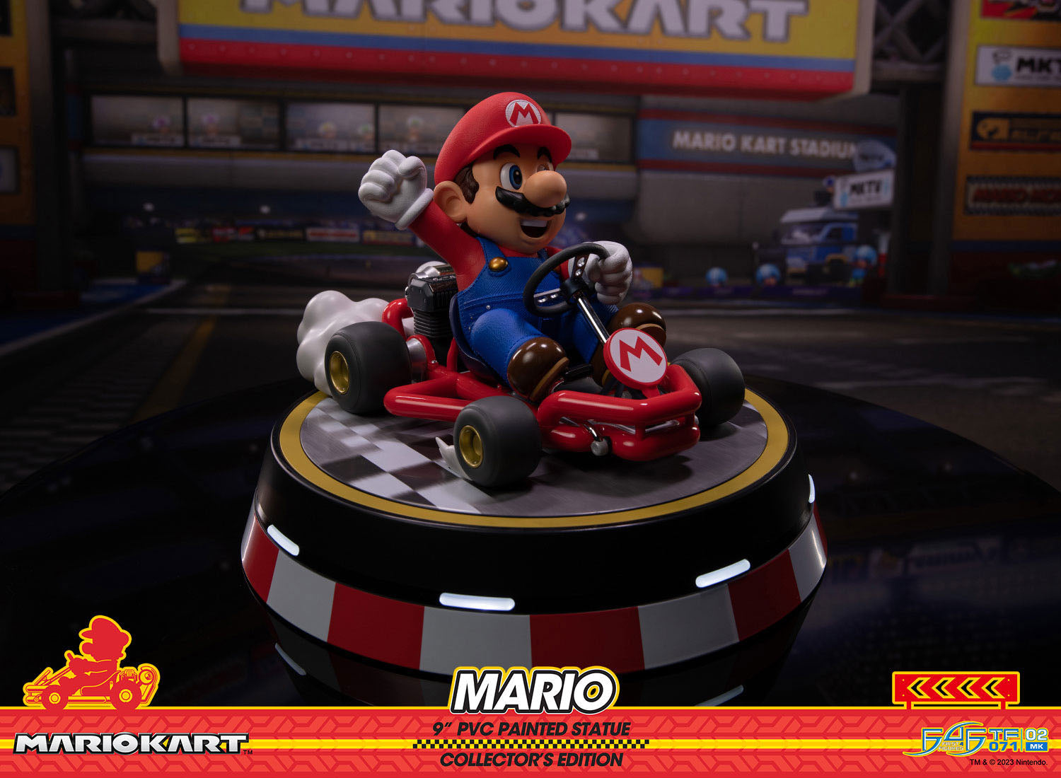 Collector's Edition Mario Kart Super Mario PVC Statue with LED Base