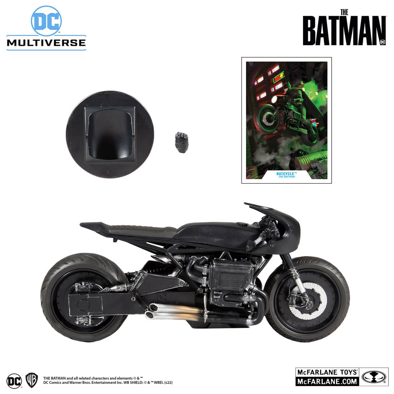 McFarlane DC Multiverse Collectible The Batman's Iconic Batcycle Vehicle Toy