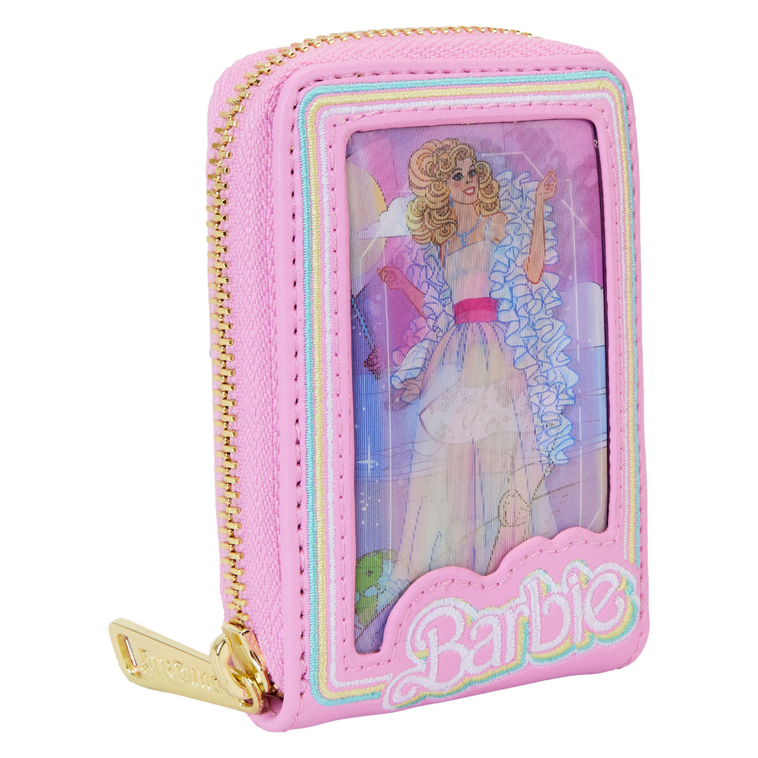Loungefly's 65th Anniversary Barbie Doll Box Triple Lenticular Zip-Around Fashion Wallet
