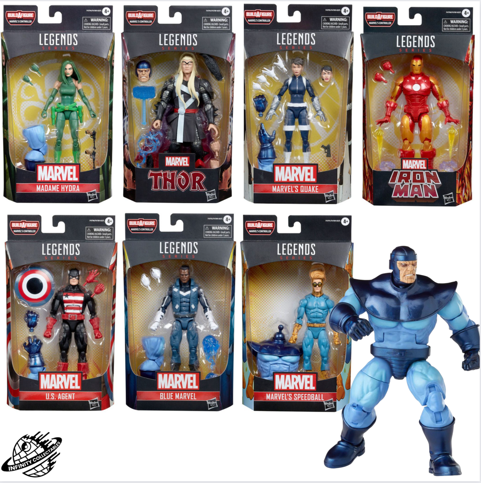 Marvel Legends Complete Set of 7 Action Figures with Controller BAF
