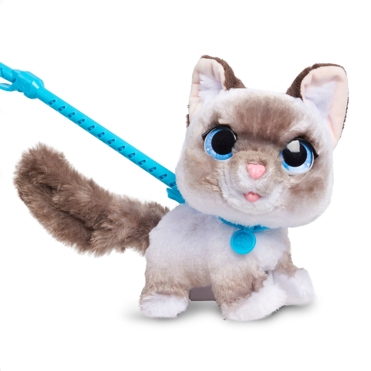 FurReal Interactive Wagging Kitty Toy - Gray and White Ragdoll Style