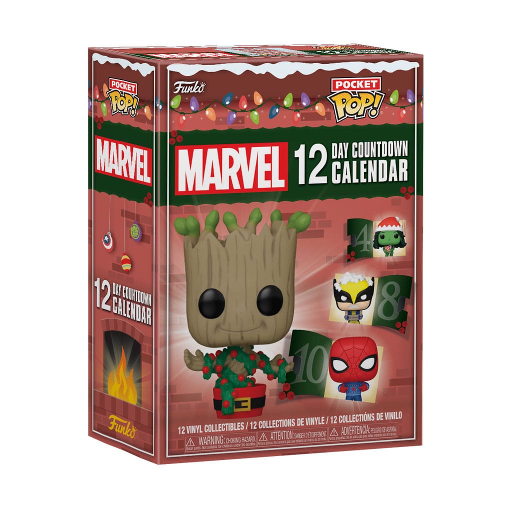 Marvel Themed 12 - Day Countdown Pocket - Sized POP! Miniature Advent Calendar for Collectors