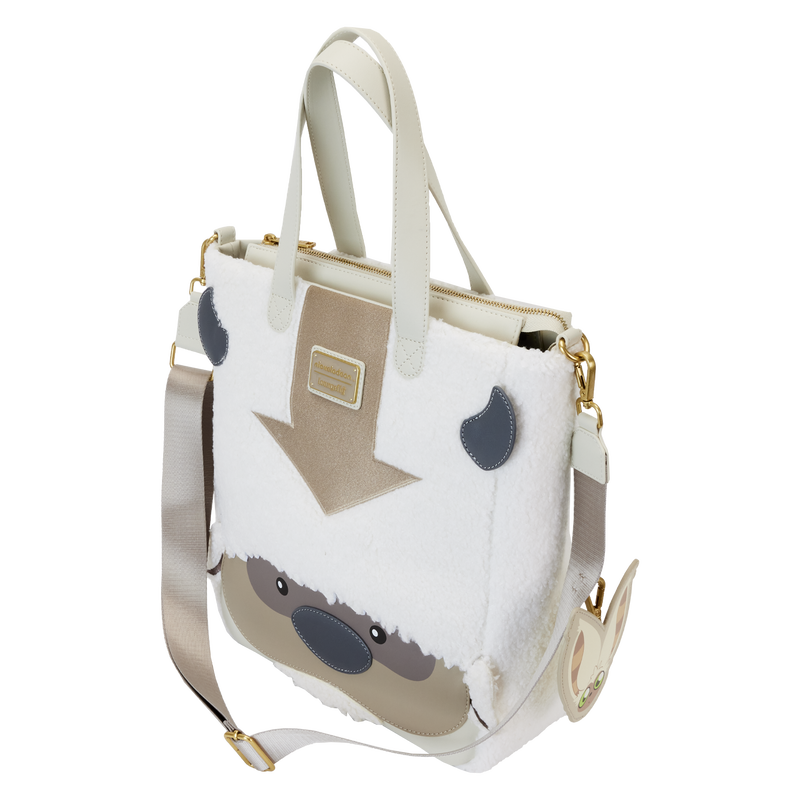 Loungefly Nickelodeon Avatar The Last Airbender Appa The Flying Bison Cosplay Style Plush Tote Bag with Detachable Momo Plush Charm