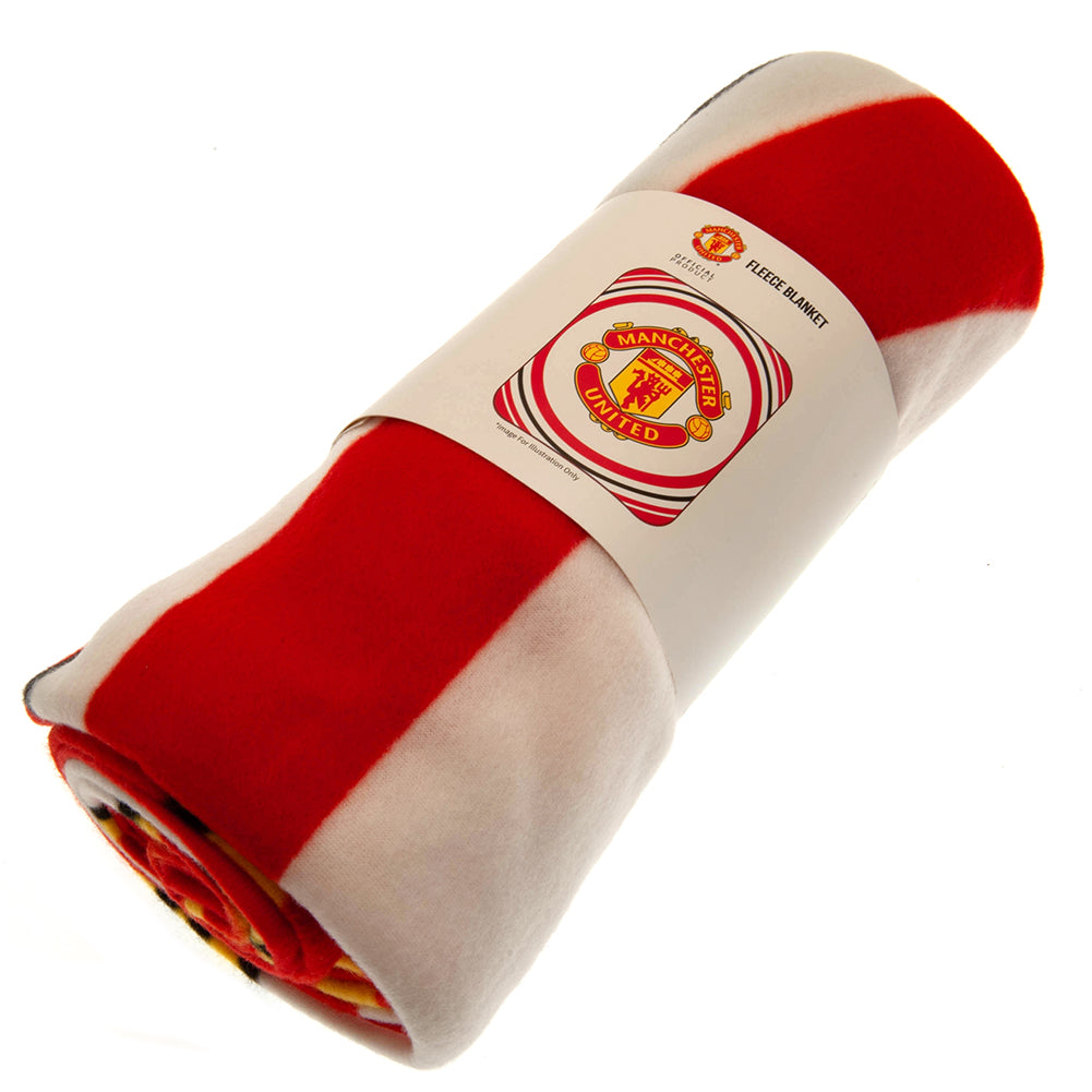 Soft and Warm Manchester United FC Polyester Fleece Blanket with Club Crest