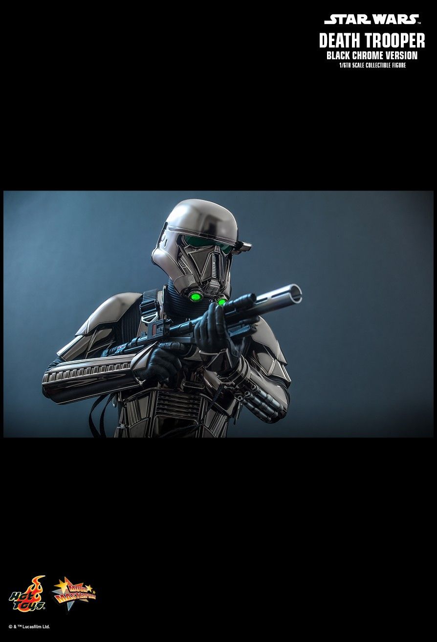 Exclusive Hot Toys 1/6 Scale Star Wars Black Chrome Death Trooper Collectible
