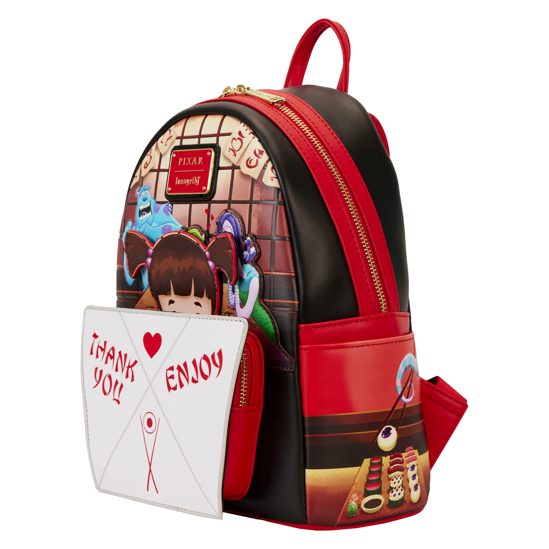 Loungefly Disney Monsters Inc Boo's Takeout Style Adjustable Mini Backpack