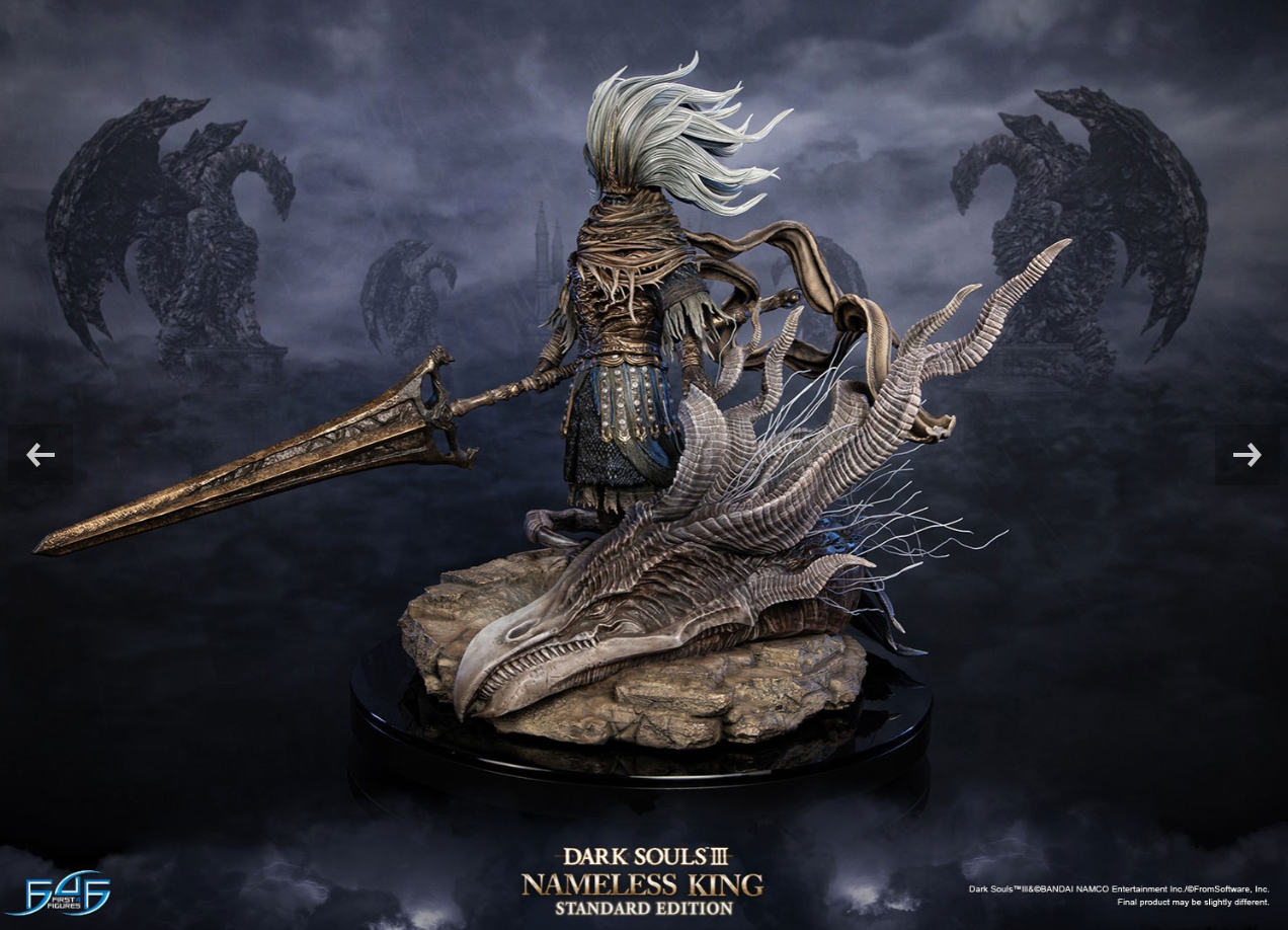 First4Figures Highly Detailed Resin Collectible Statue of Nameless King from Dark Souls III