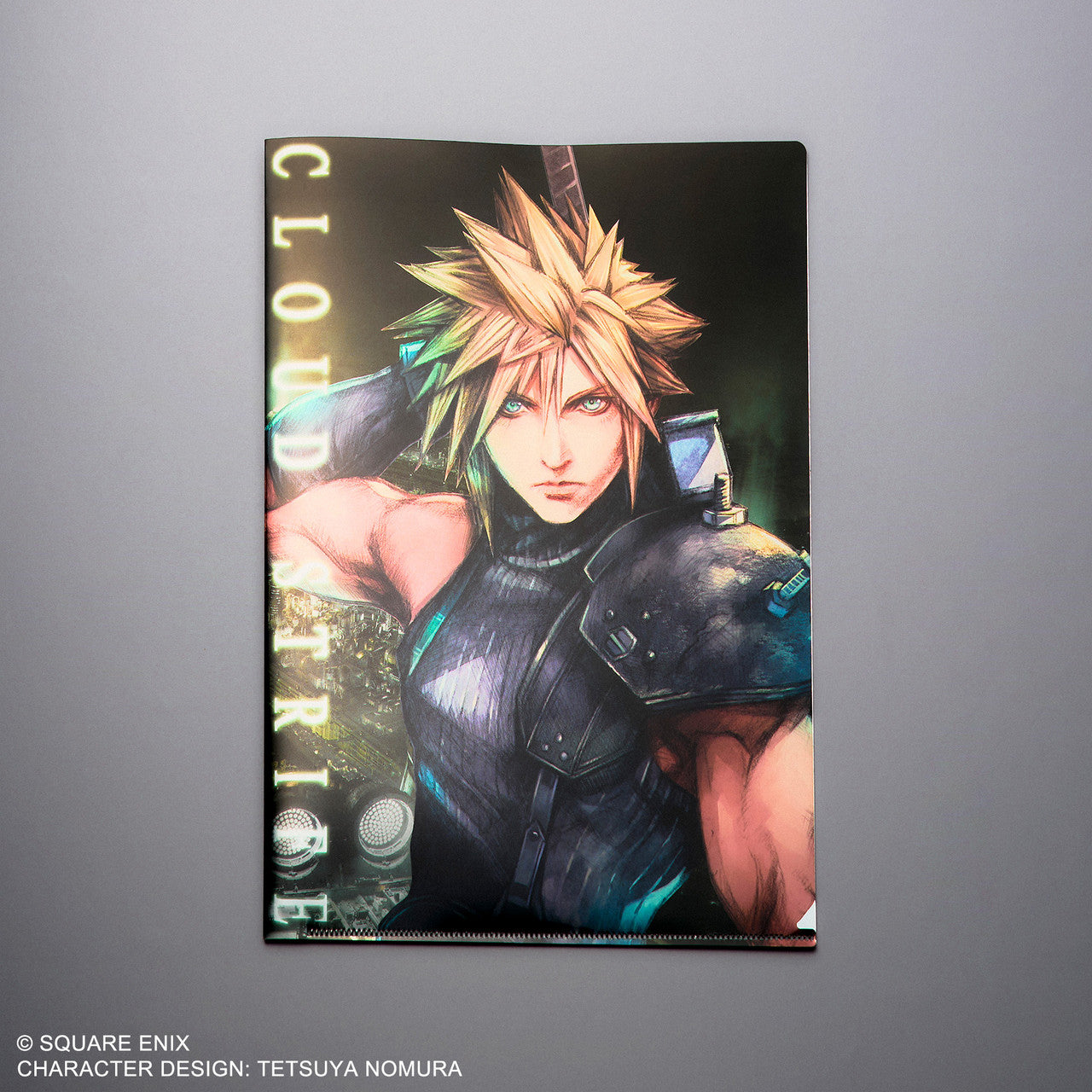 Final Fantasy VII Remake Collectible Metallic File Featuring Cloud Strife