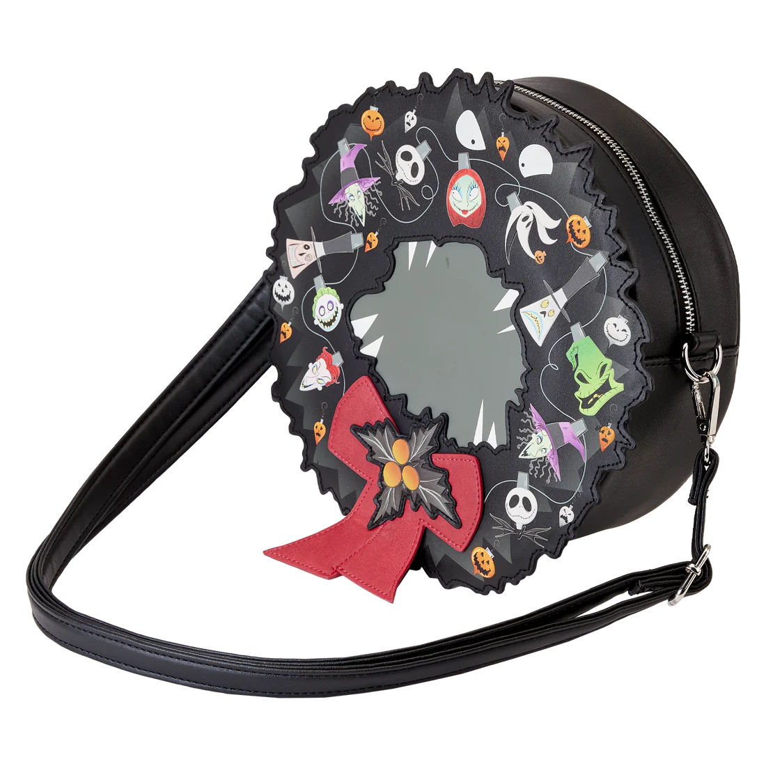 Loungefly Disney Nightmare Before Christmas Glow-in-the-Dark Wreath Crossbody Bag