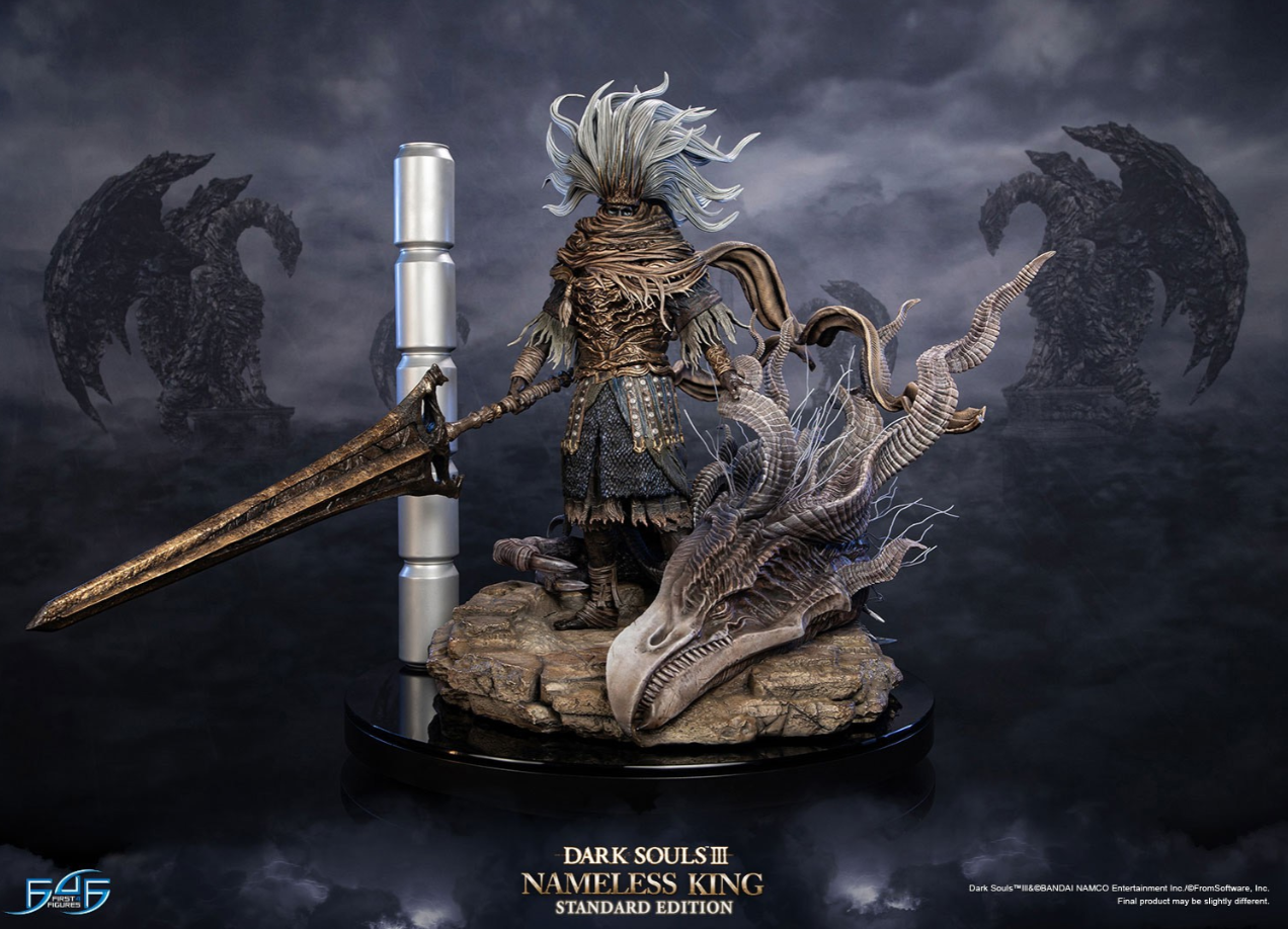 First4Figures Highly Detailed Resin Collectible Statue of Nameless King from Dark Souls III