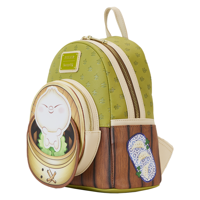 Loungefly Disney-Pixar Bao Themed Bamboo Steamer Basket Style Mini Backpack for Travel and Daily Use