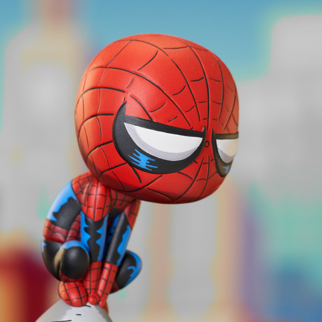 Limited Edition Marvel Animated Spider-Man Statue on Chimney