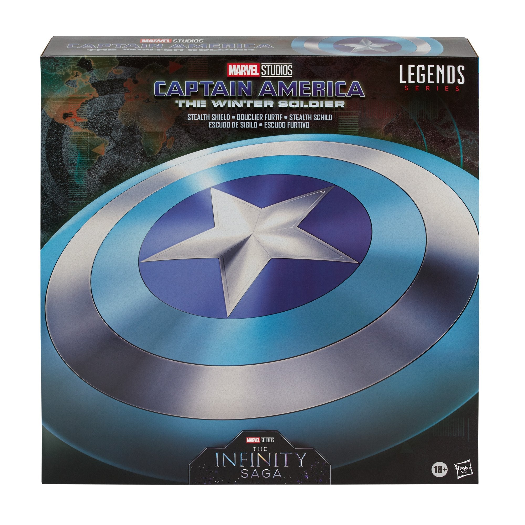 Full-Size Replica of Marvel Legends Captain America's Stealth Shield for Collectors and Fans