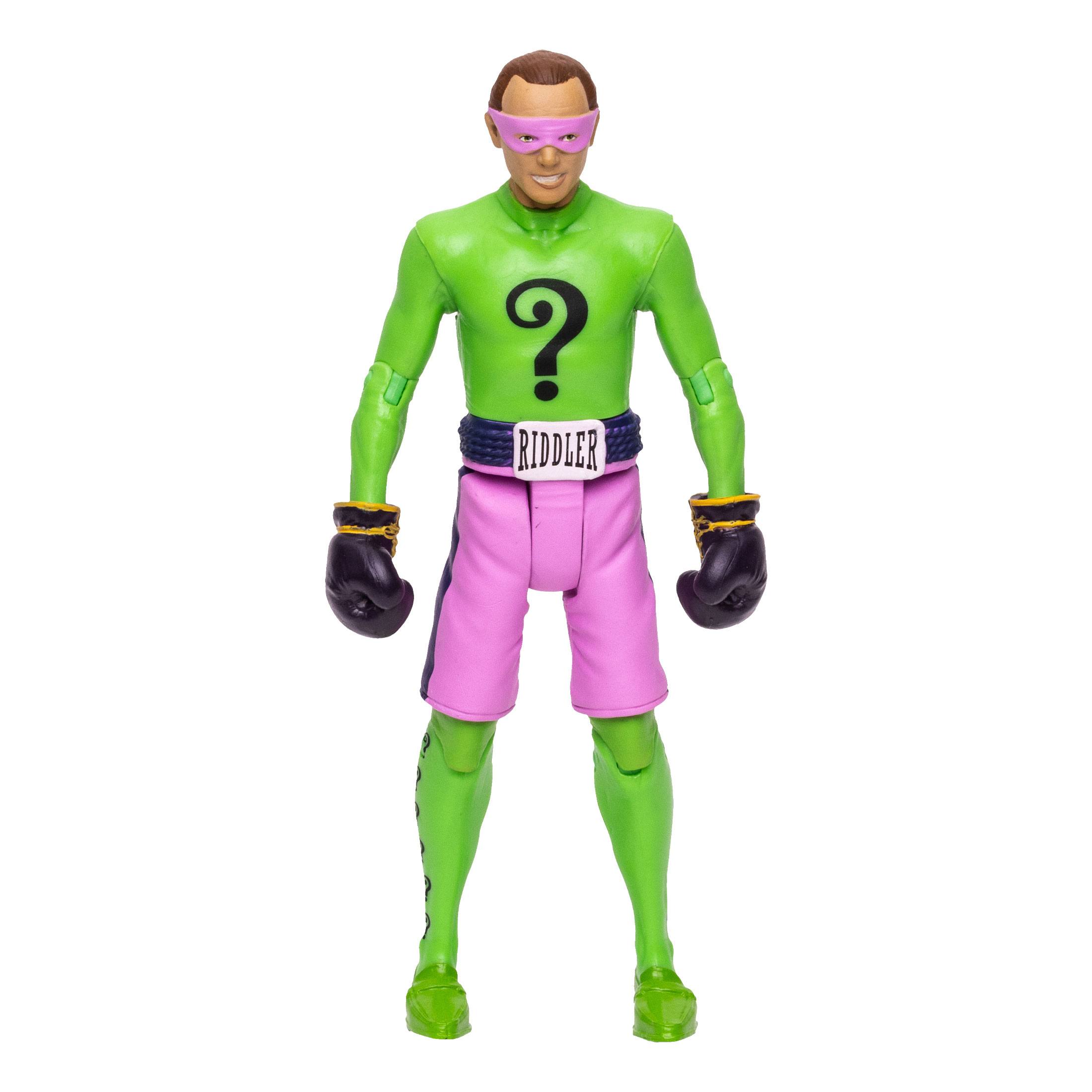 McFarlane DC Retro Collectible - 1960s Batman TV Show Inspired Riddler Boxing Action Figure for Posing and Play