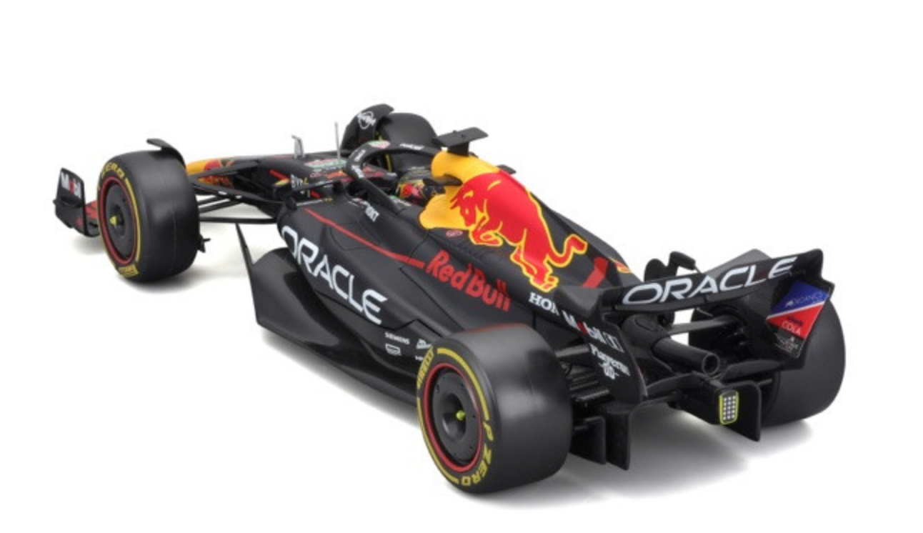 Formula 1 Red Bull Racing RB19 Max Verstappen Authentic Die - cast Collectible Model with Mini Helmet F1 Replica in 1:24 Scale