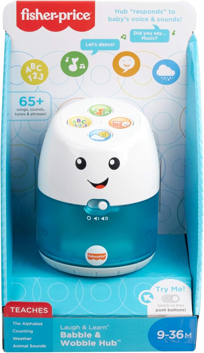 Fisher-Price Interactive Laugh & Learn Babble & Wobble Musical Toy Hub