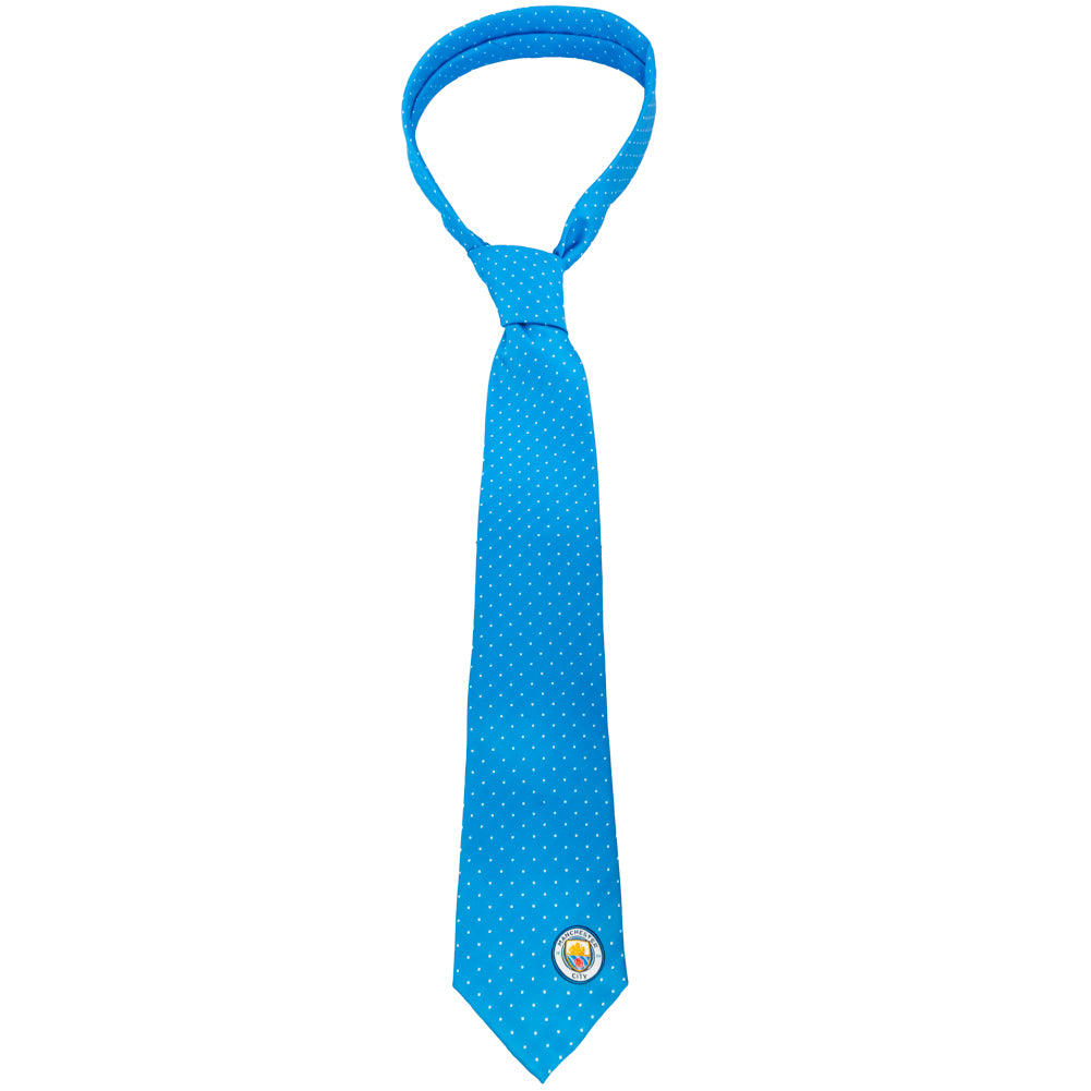 Manchester City Football Club Sky Blue Polyester Necktie for Fans