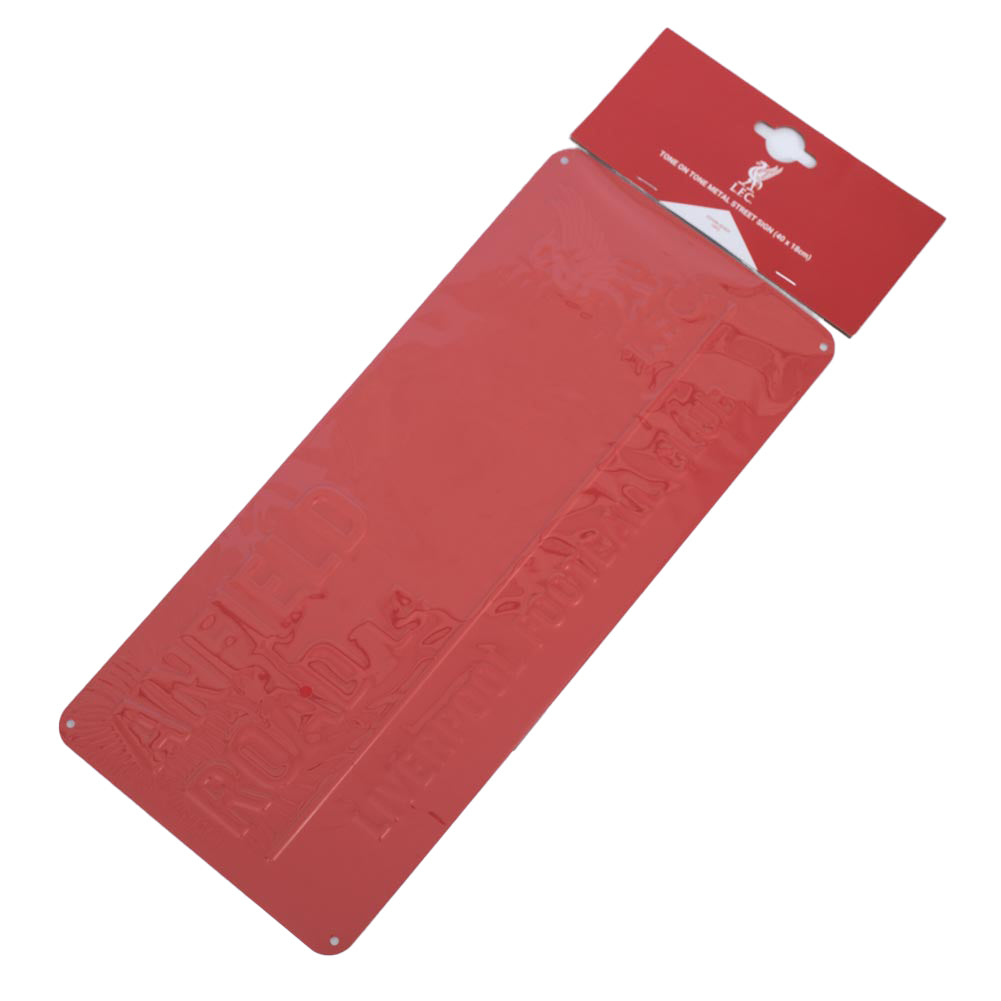 Vibrant Red Liverpool FC Anfield Road Street Wall Sign